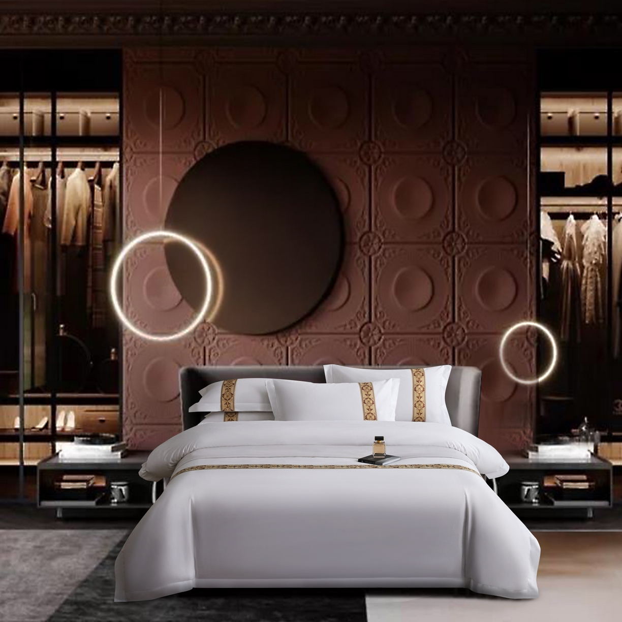 91家纺网 家纺一手货源 找家纺 （总）诚臻/安力森 25年新款酒店织带四件套