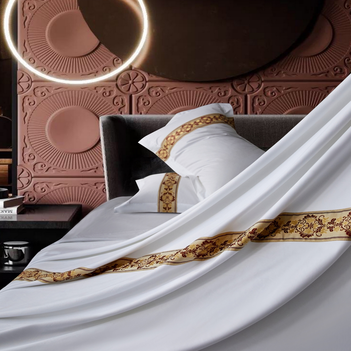 91家纺网 家纺一手货源 找家纺 （总）诚臻/安力森 25年新款酒店织带四件套