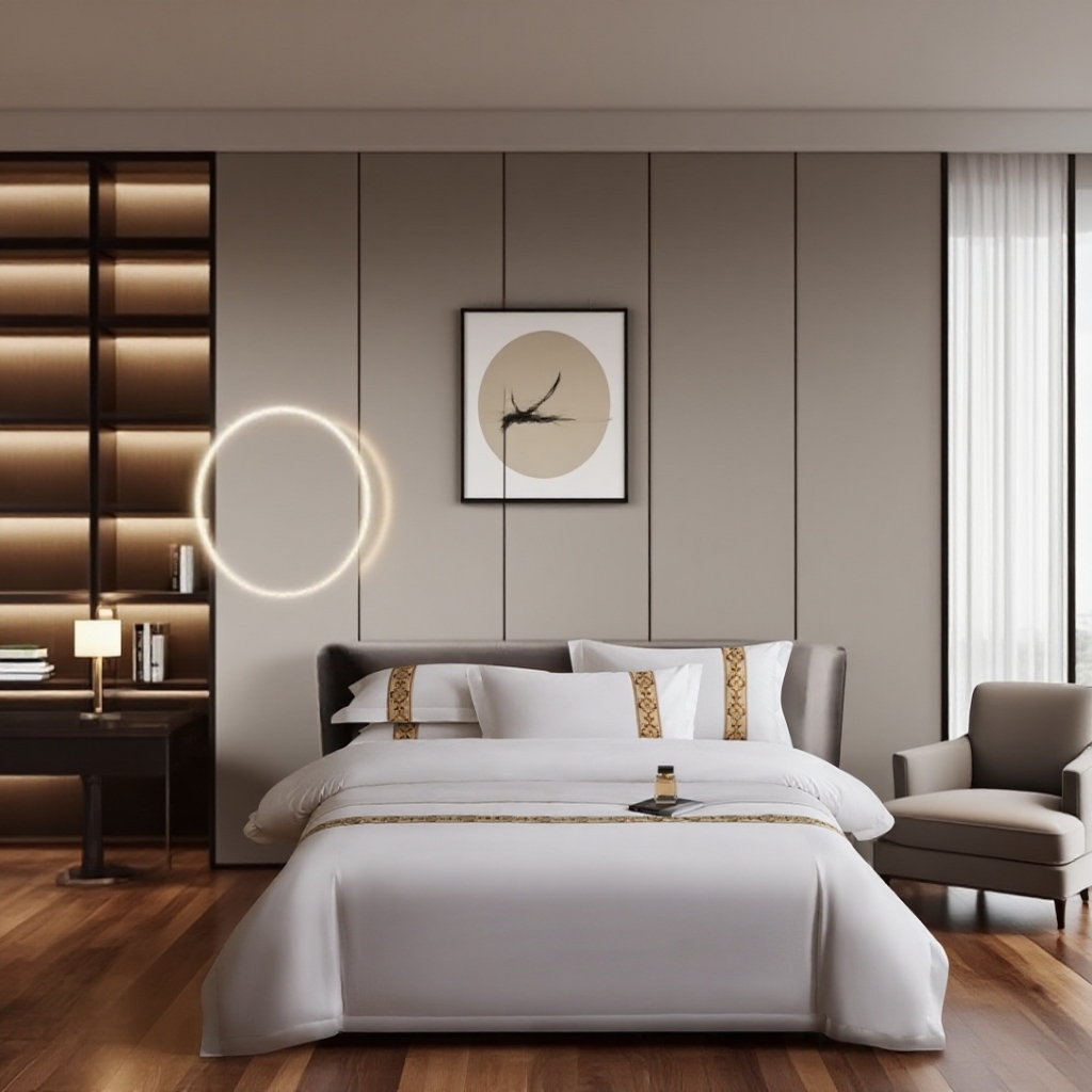 91家纺网 家纺一手货源 找家纺 （总）诚臻/安力森 25年新款酒店织带四件套