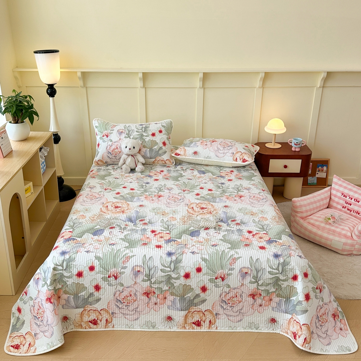 91家纺网 家纺一手货源 找家纺 （总）寐居家纺 2025新款A类数码印花老粗布夹棉床盖