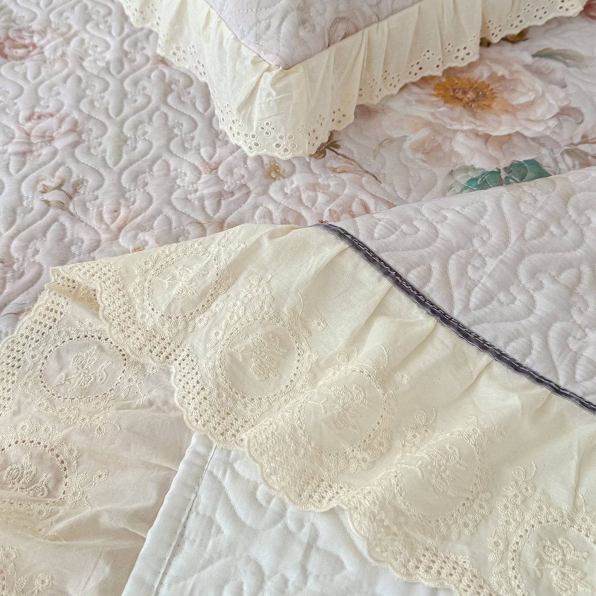 91家纺网 家纺一手货源 找家纺 冬然家纺 2025新款纯棉数码印花工艺款单床盖 国色天香