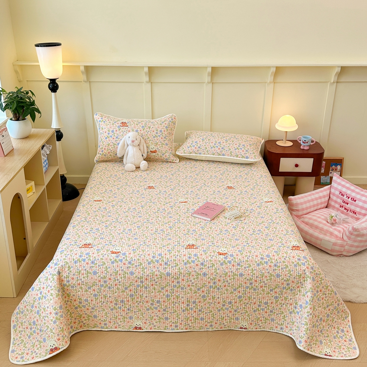 91家纺网 家纺一手货源 找家纺 （总）寐居家纺 2025新款A类数码印花老粗布夹棉床盖