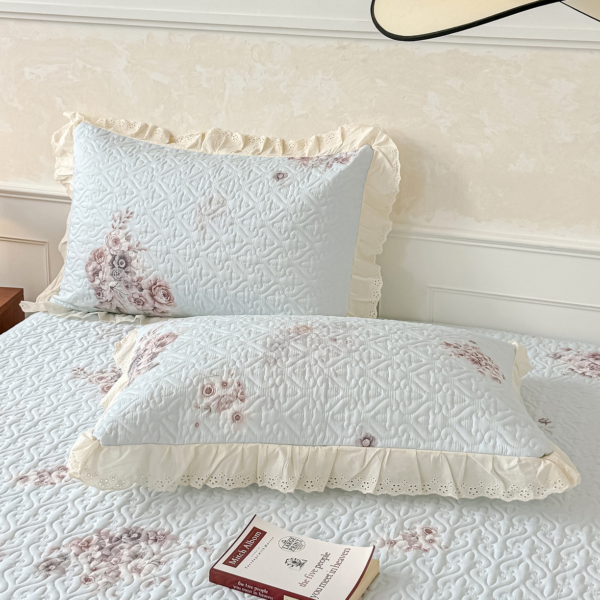 91家纺网 家纺一手货源 找家纺 冬然家纺 2025新款纯棉数码印花工艺款单床盖 花影