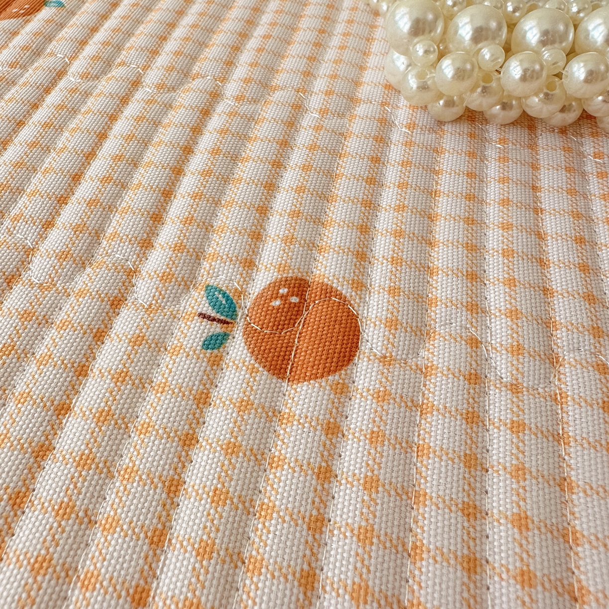 91家纺网 家纺一手货源 找家纺 寐居家纺 2025新款A类数码印花老粗布夹棉床盖 橘里橘气