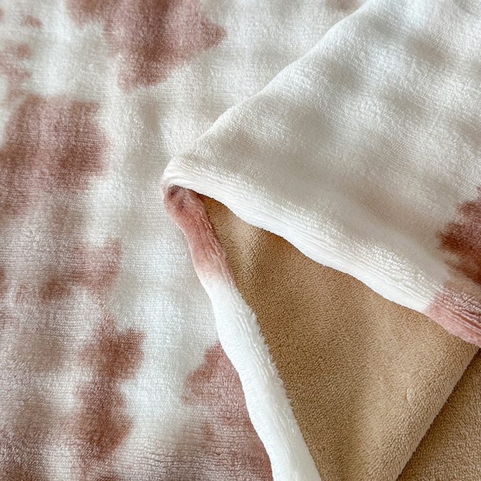 91家纺网 家纺一手货源 找家纺 许林家纺 2025新款炫彩水墨画仿兔毛绒大泡泡绒印大理石纹高克重绒四件套 炫彩咖