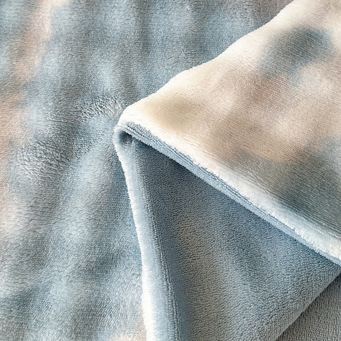 91家纺网 家纺一手货源 找家纺 许林家纺 2025新款炫彩水墨画仿兔毛绒大泡泡绒印大理石纹高克重绒四件套 炫彩蓝