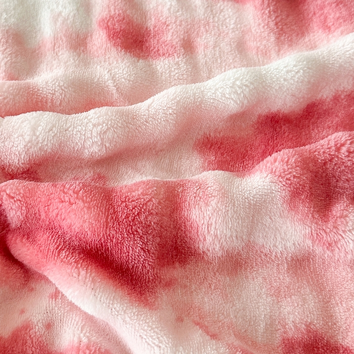 91家纺网 家纺一手货源 找家纺 许林家纺 2025新款炫彩水墨画仿兔毛绒大泡泡绒印大理石纹高克重绒四件套 优雅粉