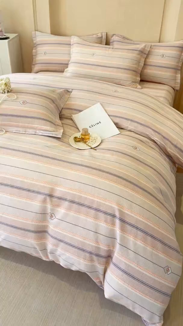 91家纺网 家纺一手货源 找家纺 （总）壹贝家纺 2025新款A类100%全棉加厚磨毛四件套系列