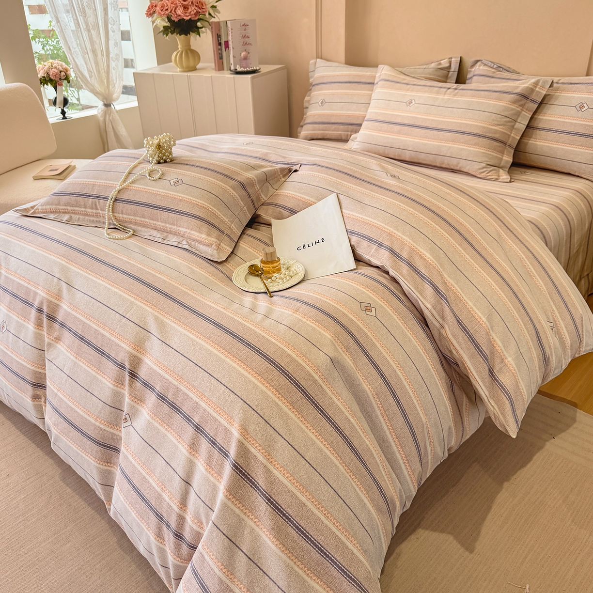 91家纺网 家纺一手货源 找家纺 （总）壹贝家纺 2025新款A类100%全棉加厚磨毛四件套系列