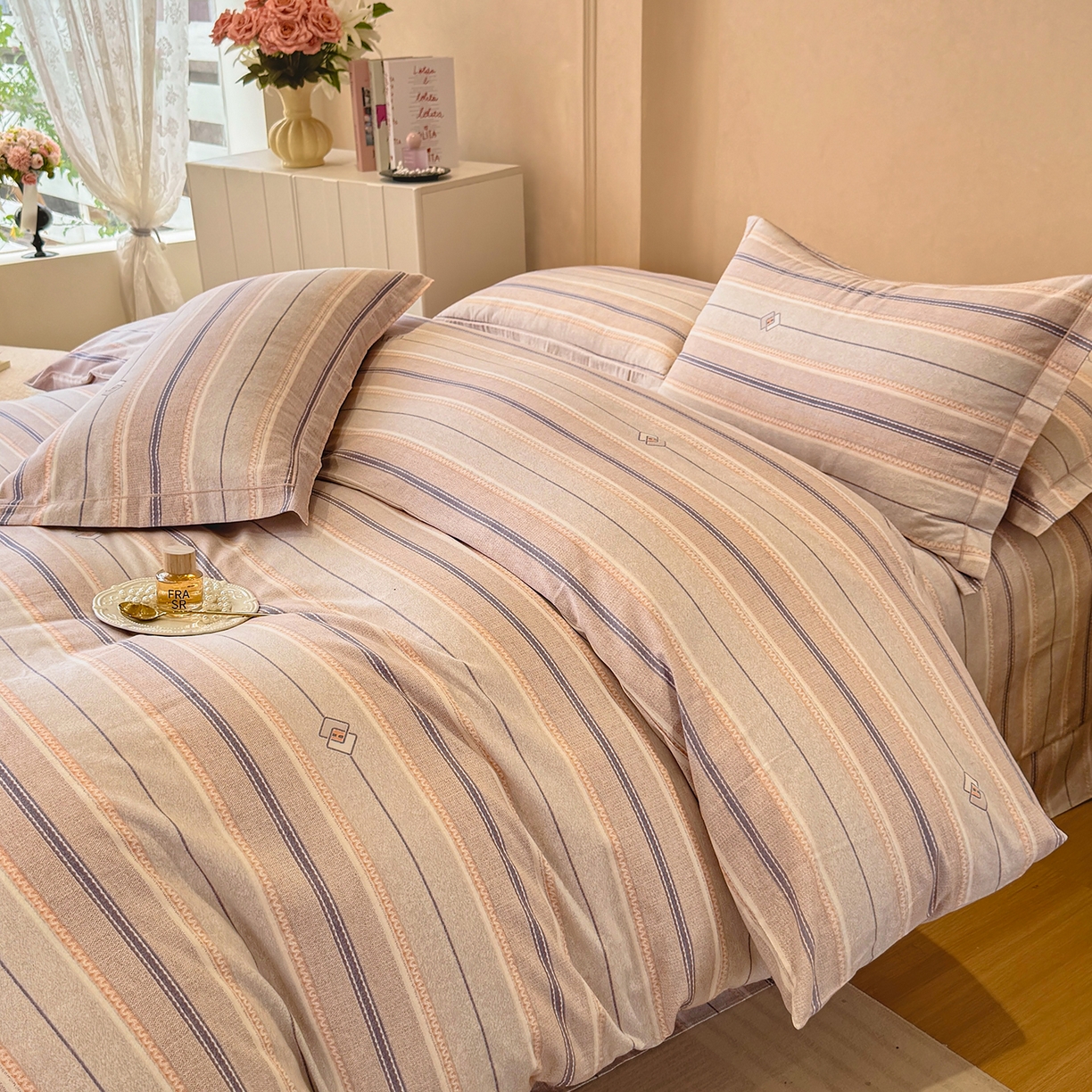 91家纺网 家纺一手货源 找家纺 （总）壹贝家纺 2025新款A类100%全棉加厚磨毛四件套系列