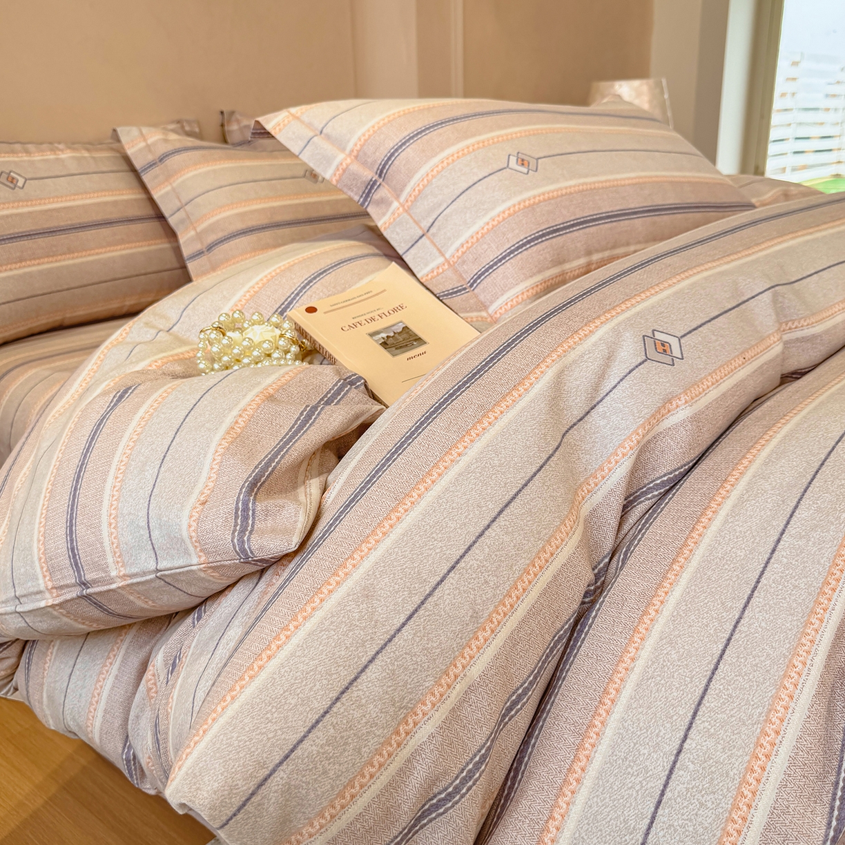 91家纺网 家纺一手货源 找家纺 （总）壹贝家纺 2025新款A类100%全棉加厚磨毛四件套系列