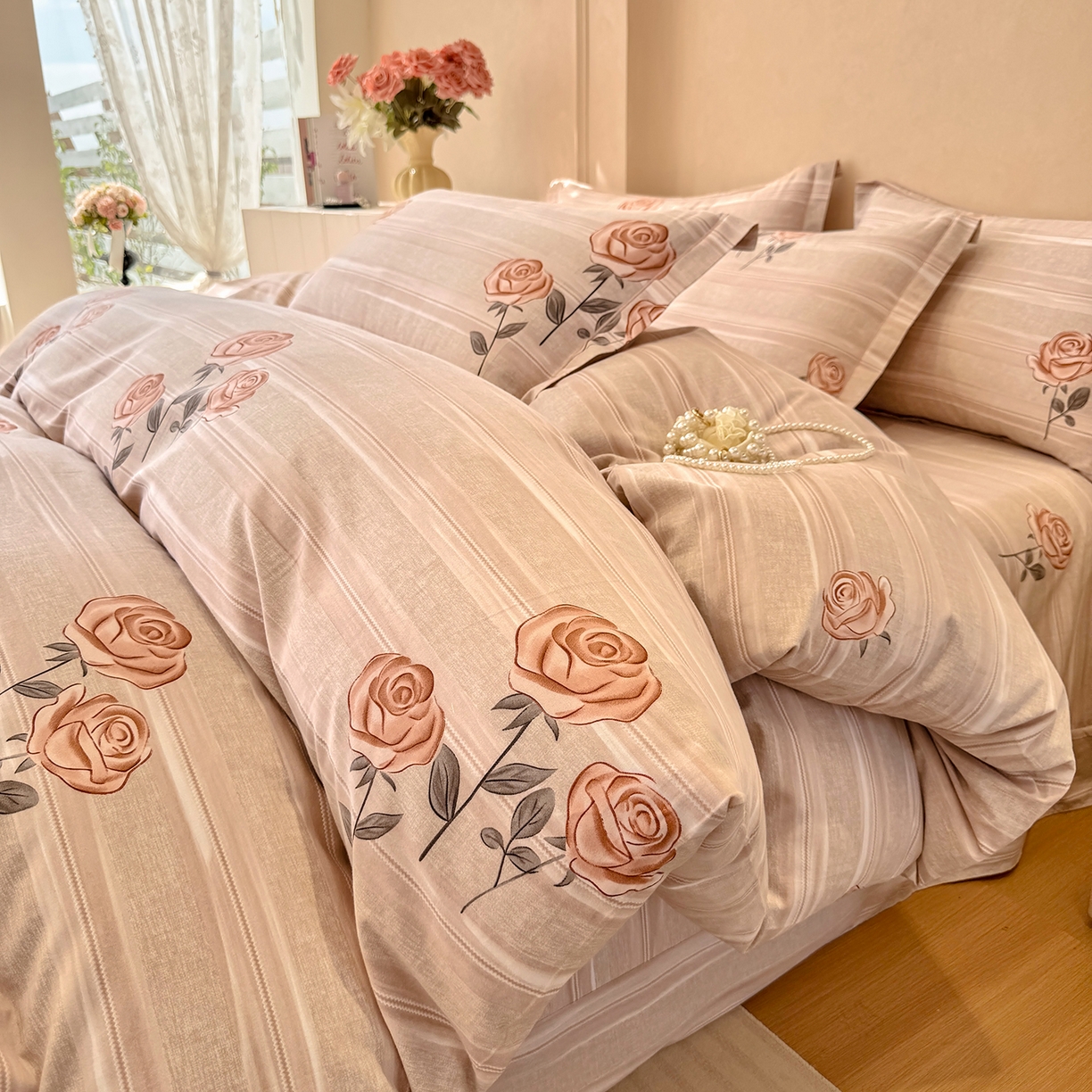 91家纺网 家纺一手货源 找家纺 （总）壹贝家纺 2025新款A类100%全棉加厚磨毛四件套系列