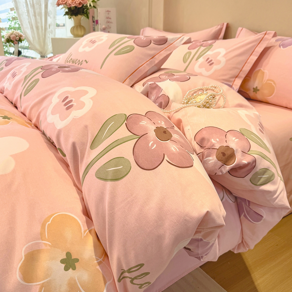 91家纺网 家纺一手货源 找家纺 （总）壹贝家纺 2025新款A类100%全棉加厚磨毛四件套系列