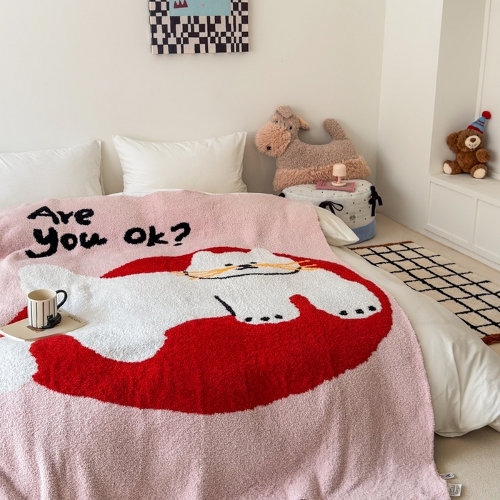 91家纺网 家纺一手货源 找家纺 法芙娜家纺 2025新款亲肤舒适半边绒毛毯 OK猫