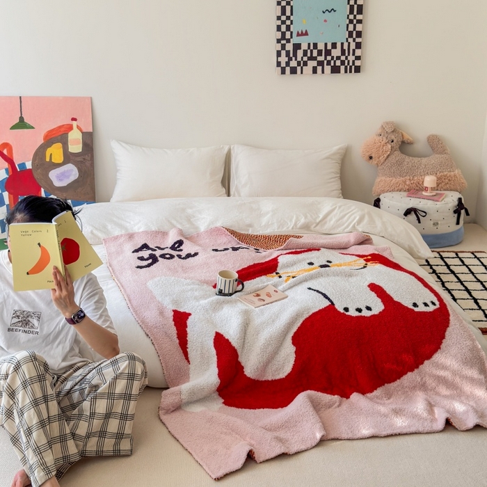 91家纺网 家纺一手货源 找家纺 法芙娜家纺 2025新款亲肤舒适半边绒毛毯 OK猫