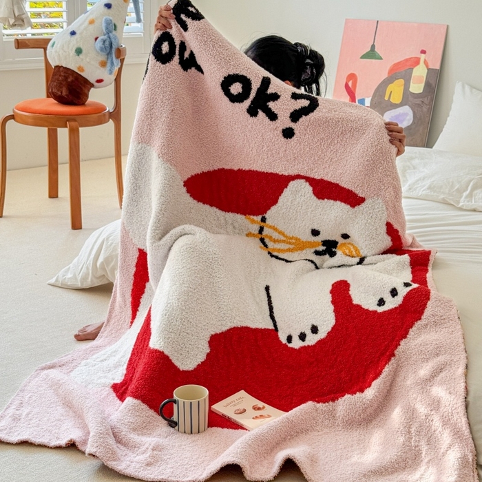 91家纺网 家纺一手货源 找家纺 法芙娜家纺 2025新款亲肤舒适半边绒毛毯 OK猫