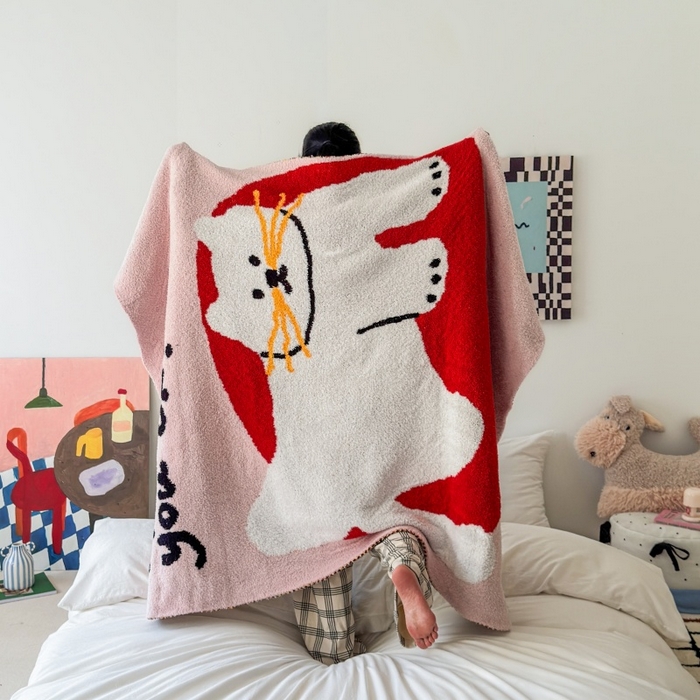 91家纺网 家纺一手货源 找家纺 法芙娜家纺 2025新款亲肤舒适半边绒毛毯 OK猫