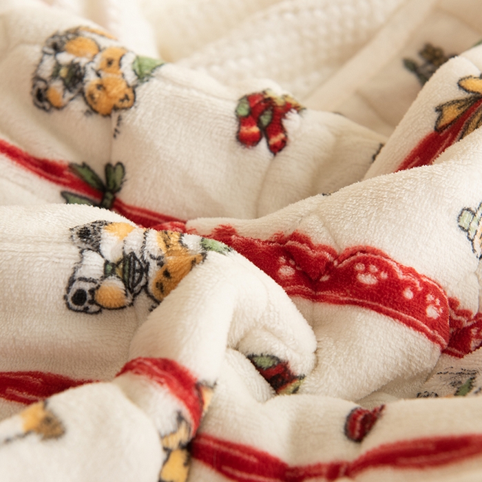 91家纺网 家纺一手货源 找家纺 眠博士 2025新款纯色简约牛奶绒夹棉床褥床笠系列-大床 牛奶绒夹棉床笠-幸福小猫