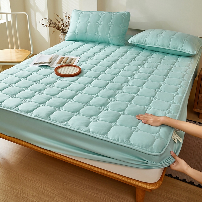 瑞兴纺 2025年新款亲肤夹棉床笠 幸运格-梦兰