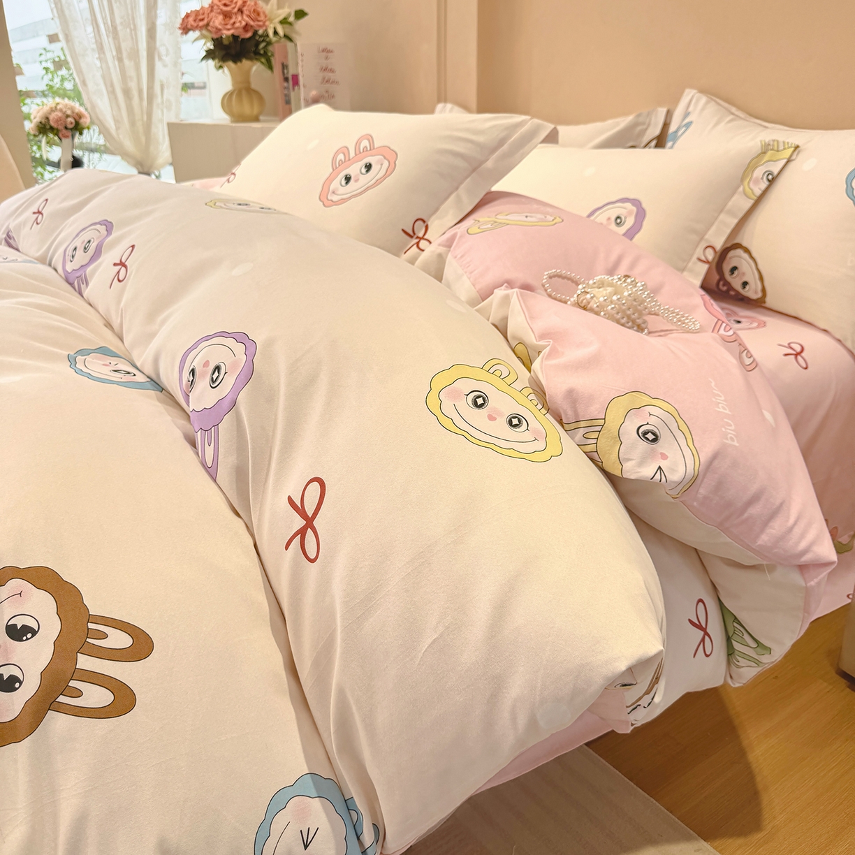 91家纺网 家纺一手货源 找家纺 壹贝家纺 2025新款A类100%全棉加厚磨毛四件套系列 拉多-米