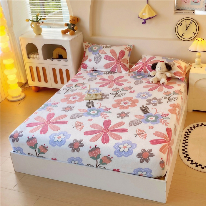 91家纺网 家纺一手货源 找家纺 （总）梦尚舒 2025新款180克雪花绒床笠单品床笠床笠单件