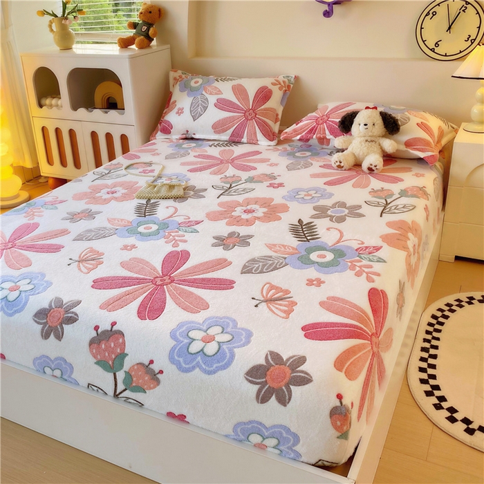 91家纺网 家纺一手货源 找家纺 （总）梦尚舒 2025新款180克雪花绒床笠单品床笠床笠单件