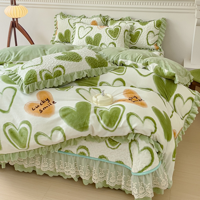 91家纺网 家纺一手货源 找家纺 (总) 铠畅 2025新款加厚牛奶绒床盖四件套