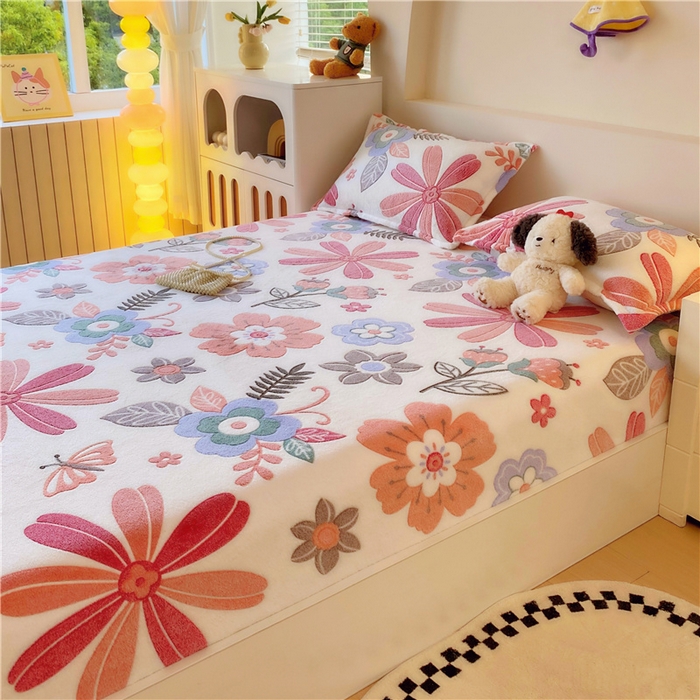 91家纺网 家纺一手货源 找家纺 梦尚舒 2025新款180克雪花绒床笠单品床笠床笠单件 爱丽丝