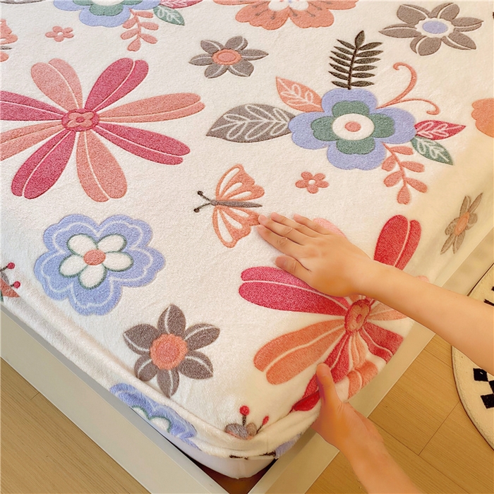 91家纺网 家纺一手货源 找家纺 梦尚舒 2025新款180克雪花绒床笠单品床笠床笠单件 爱丽丝