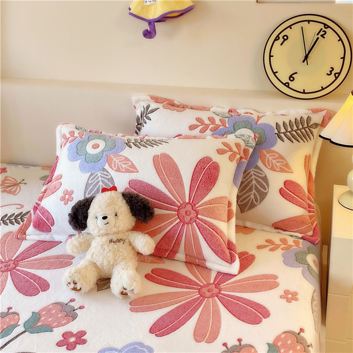 91家纺网 家纺一手货源 找家纺 梦尚舒 2025新款180克雪花绒床笠单品床笠床笠单件 爱丽丝