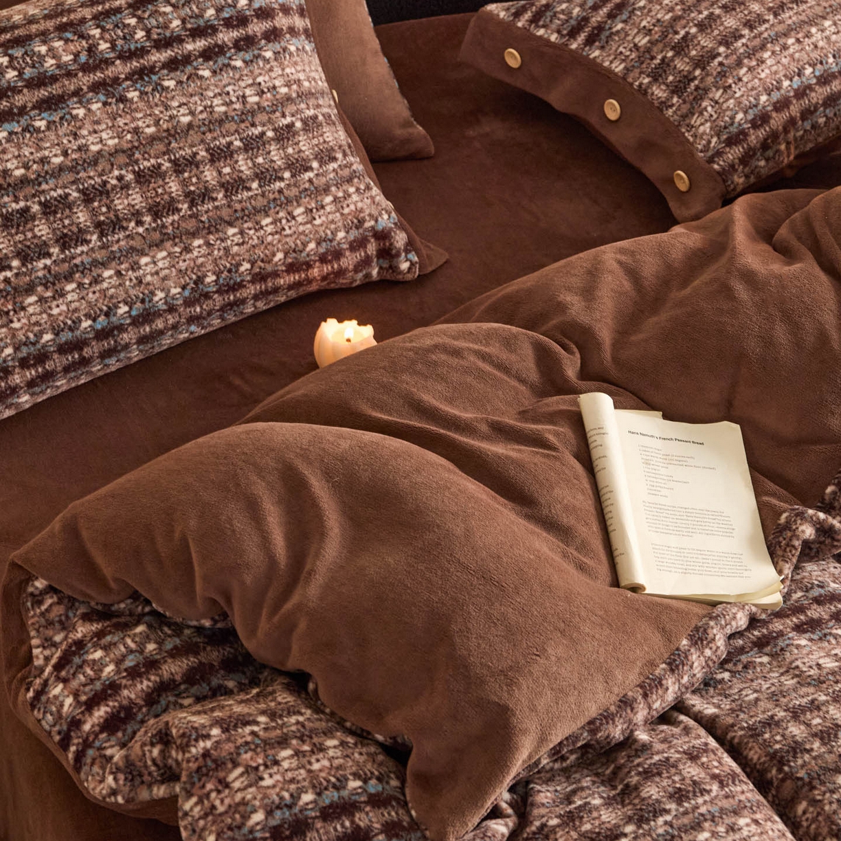 91家纺网 家纺一手货源 找家纺 吾诺家居 吾诺 2025新款纽扣款牛奶绒四件套美丽绒四件套数码四件套 织梦