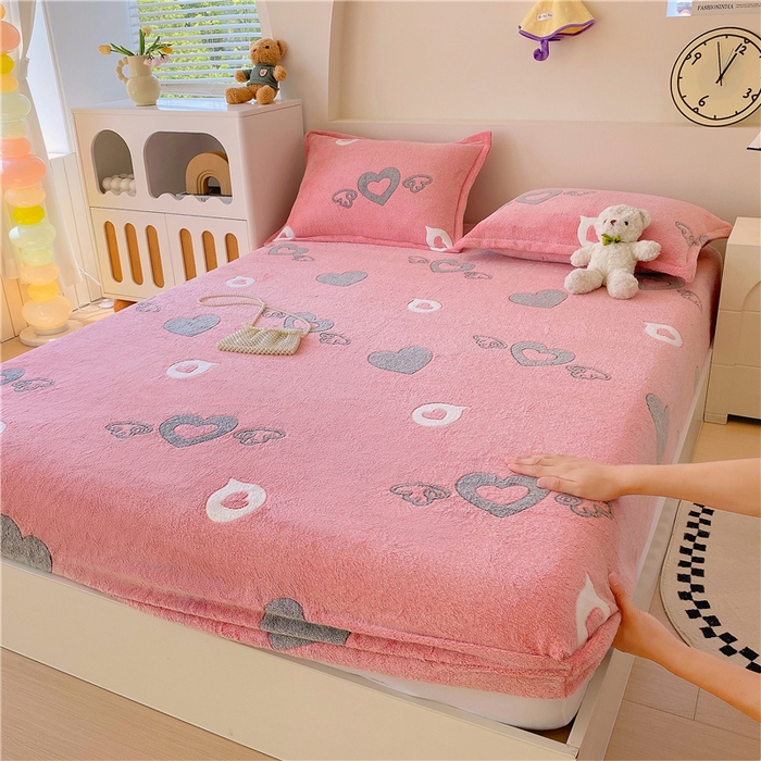 梦尚舒 2025新款180克雪花绒床笠单品床笠床笠单件 爱心翅膀