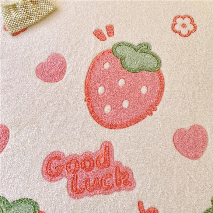 91家纺网 家纺一手货源 找家纺 梦尚舒 2025新款180克雪花绒床笠单品床笠床笠单件 啵啵草莓