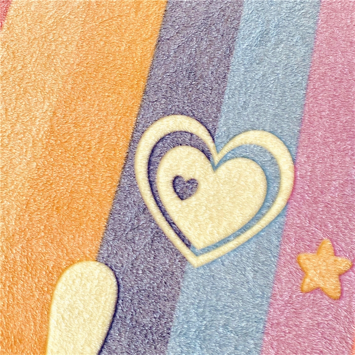 91家纺网 家纺一手货源 找家纺 梦尚舒 2025新款180克雪花绒床笠单品床笠床笠单件 彩虹爱心