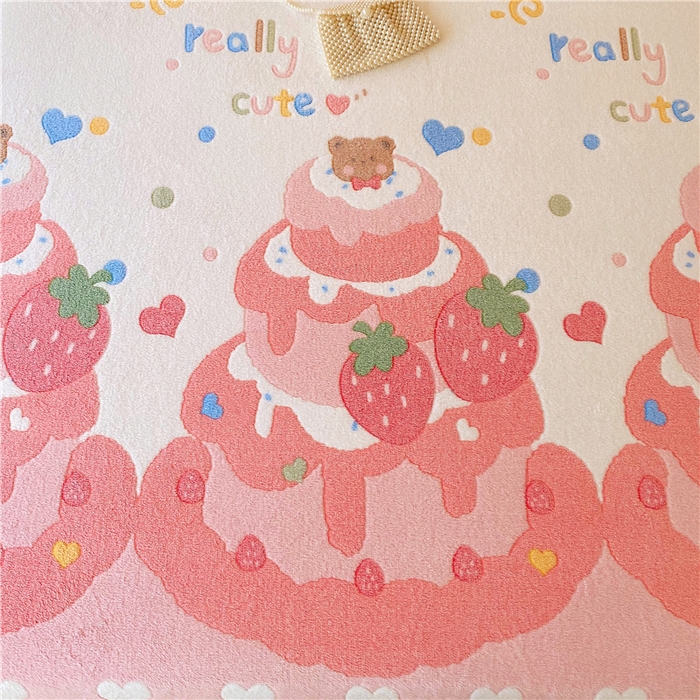 91家纺网 家纺一手货源 找家纺 梦尚舒 2025新款180克雪花绒床笠单品床笠床笠单件 草莓蛋糕