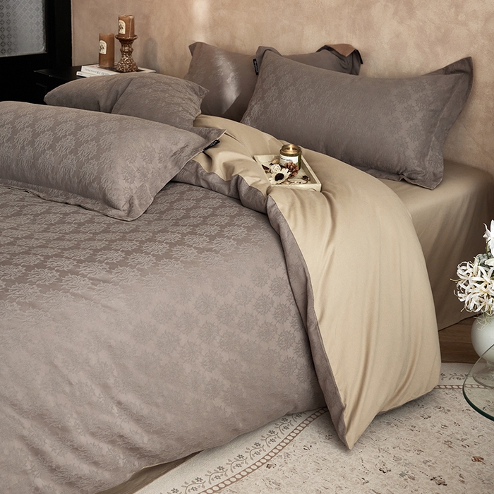 （总）风向标家纺 2025新款提花100S磨毛四件套-复古莫里斯系列