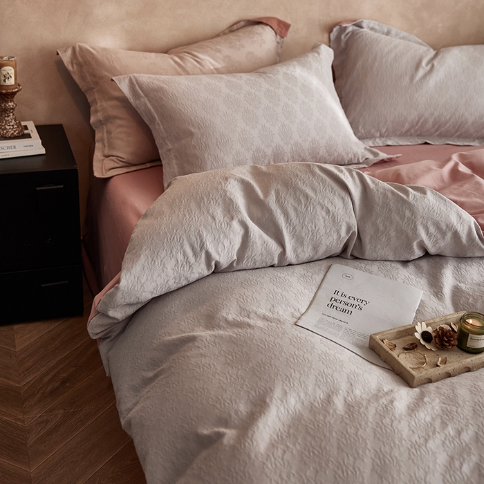 91家纺网 家纺一手货源 找家纺 风向标家纺 2025新款提花100S磨毛四件套-复古莫里斯系列 莫里斯雏菊-紫