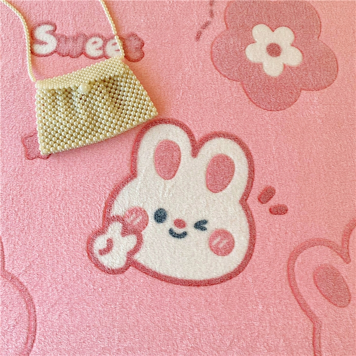 91家纺网 家纺一手货源 找家纺 梦尚舒 2025新款180克雪花绒床笠单品床笠床笠单件 可爱兔