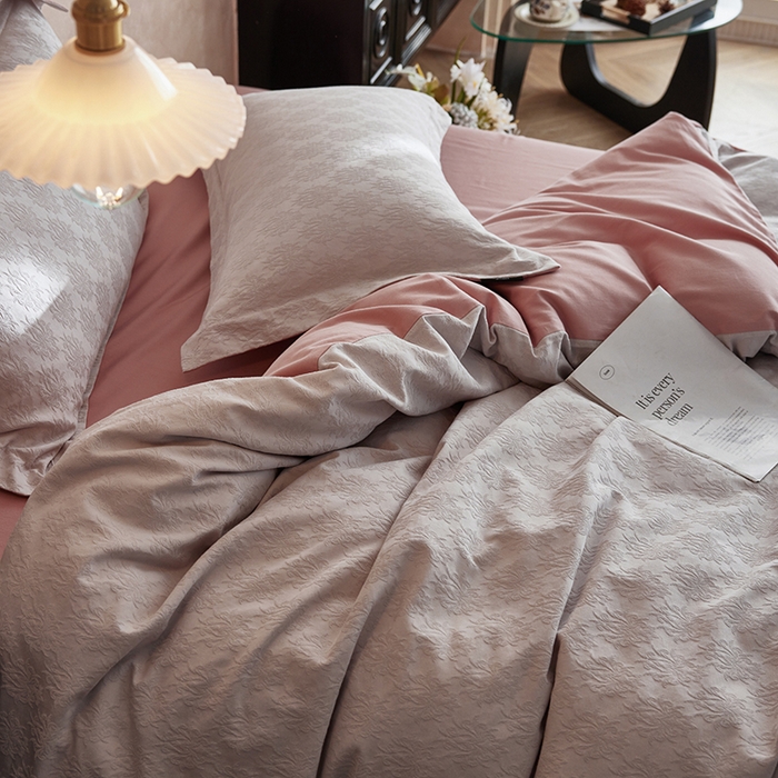 91家纺网 家纺一手货源 找家纺 风向标家纺 2025新款提花100S磨毛四件套-复古莫里斯系列 莫里斯雏菊-紫