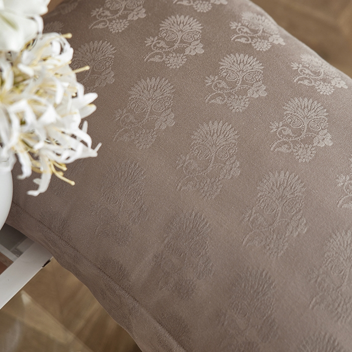 91家纺网 家纺一手货源 找家纺 风向标家纺 2025新款提花100S磨毛四件套-复古莫里斯系列 莫里斯蒲公英-咖