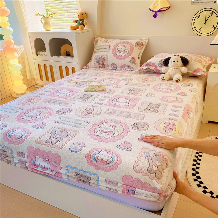 梦尚舒 2025新款180克雪花绒床笠单品床笠床笠单件 糖果派对