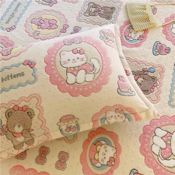 91家纺网 家纺一手货源 找家纺 梦尚舒 2025新款180克雪花绒床笠单品床笠床笠单件 糖果派对