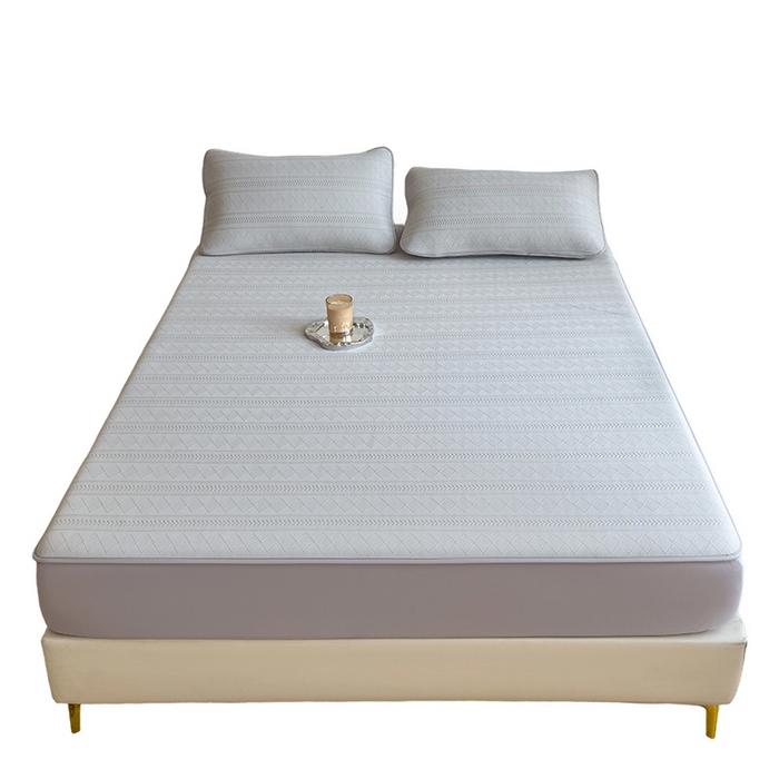 91家纺网 家纺一手货源 找家纺 宜派家纺 2025新款A类柔感彩绒棉夹棉床笠-素菱笺 素菱笺-高级灰