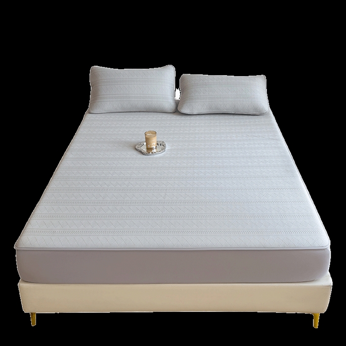 91家纺网 家纺一手货源 找家纺 宜派家纺 2025新款A类柔感彩绒棉夹棉床笠-素菱笺 素菱笺-高级灰