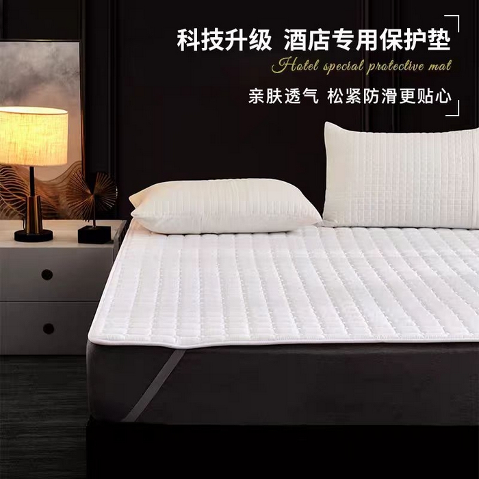 91家纺网 家纺一手货源 找家纺 （总）中乾酒店布草工厂店 2025新款90克磨毛酒店保护垫