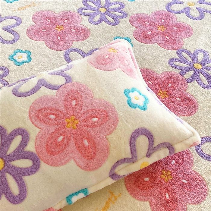 91家纺网 家纺一手货源 找家纺 梦尚舒 2025新款180克雪花绒床笠单品床笠床笠单件 五彩花