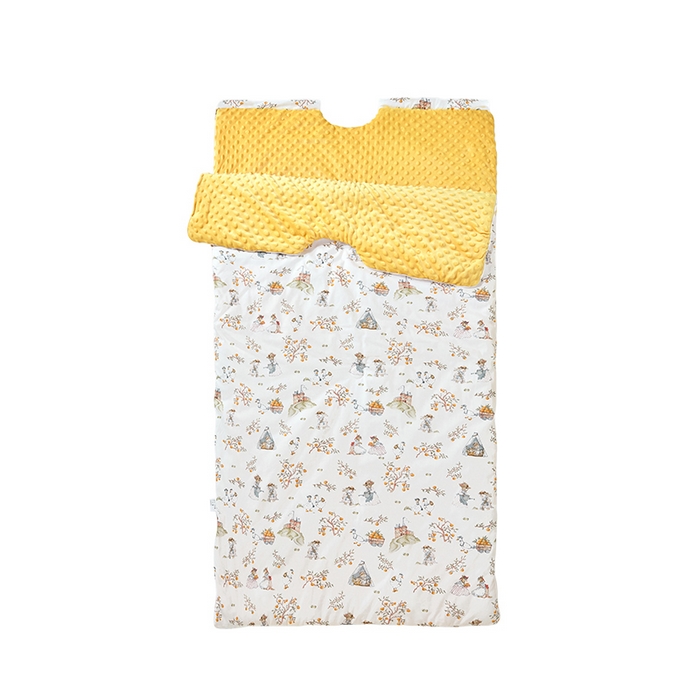 91家纺网 家纺一手货源 找家纺 嗨皮宝贝 2025新款儿童防踢被秋冬款季加厚睡袋中大童小孩防蹬被子神器四季通用 秋天童话-纯棉款-厚款夹棉240g