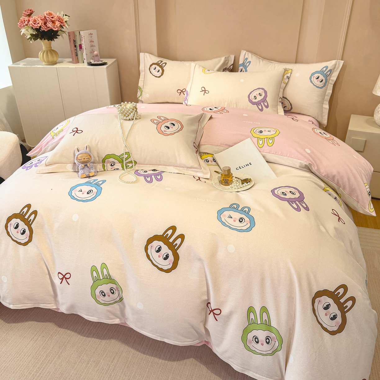 91家纺网 家纺一手货源 找家纺 壹贝家纺 2025新款A类100%全棉加厚磨毛四件套系列 拉多-米