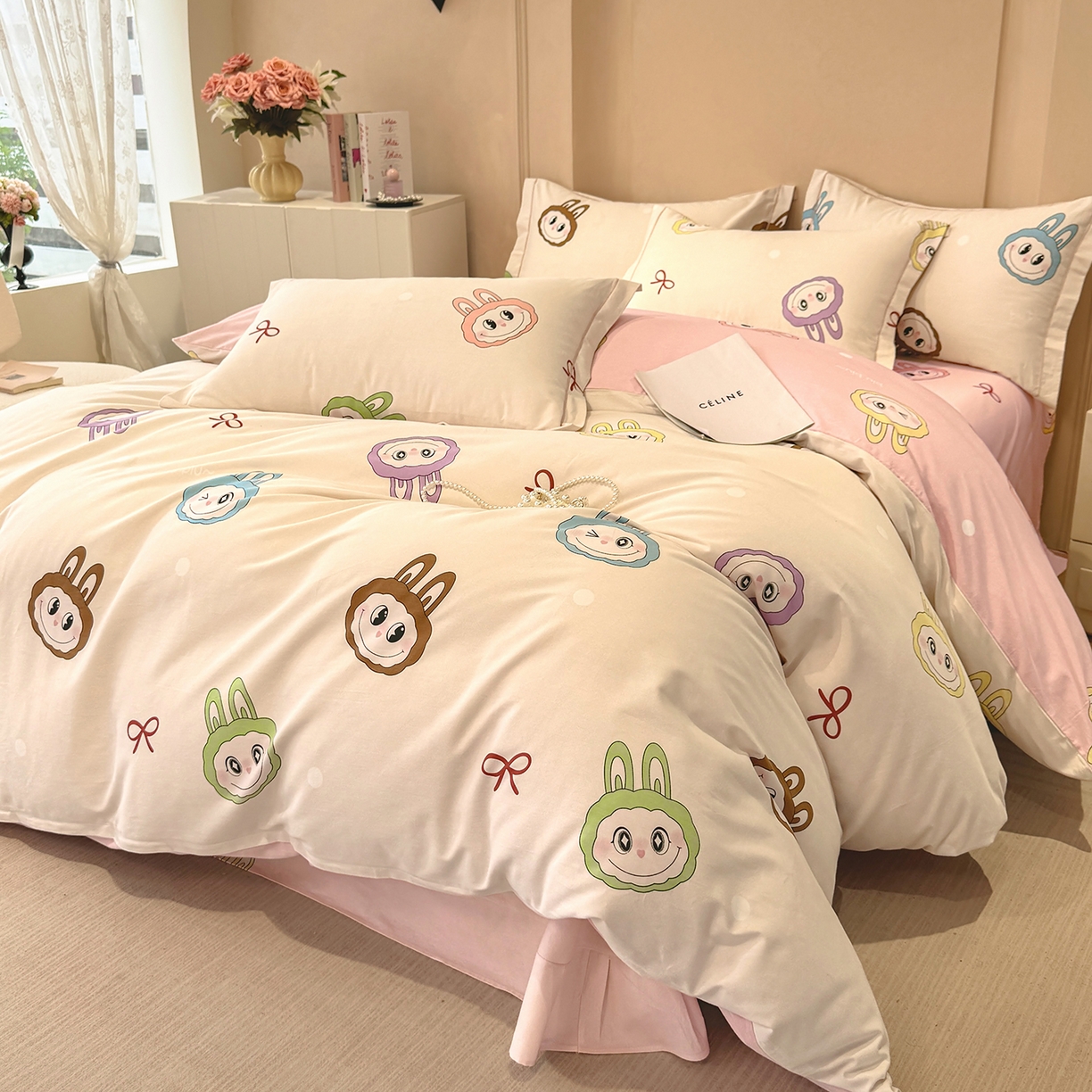 91家纺网 家纺一手货源 找家纺 壹贝家纺 2025新款A类100%全棉加厚磨毛四件套系列 拉多-米