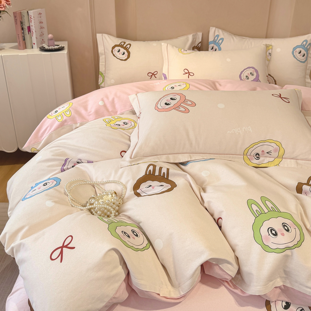 91家纺网 家纺一手货源 找家纺 壹贝家纺 2025新款A类100%全棉加厚磨毛四件套系列 拉多-米